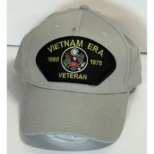 Cobra Vietnam Era Veteran Patch Baseball Cap Mens One Size Gray Snapback Hat